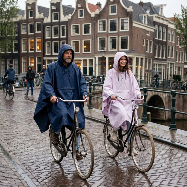 Opvouwbare Regenponcho COLORS – Gerecycled Polyester