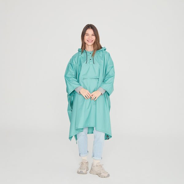 Opvouwbare Regenponcho COLORS – Gerecycled Polyester