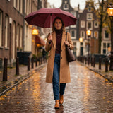 Platte Dames Vouwparaplu