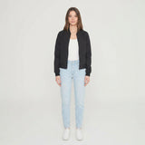 Pluvion opvouwbare regenjas dames zwart – water repellent bomber studio