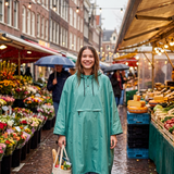 Opvouwbare Regenponcho COLORS – Gerecycled Polyester