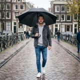 Zwarte Wandelparaplu Heren