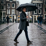 Automatische Heren Vouwparaplu – Zwart