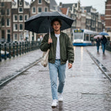 Automatische Heren Vouwparaplu – Zwart