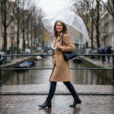 Transparante Koepelparaplu met Gekleurde Rand